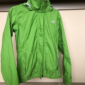 Lime North Face Rain Coat
